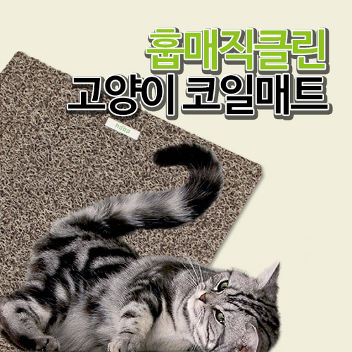 훕몰 매직클린 고양이 코일매트-brown